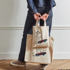Femme V01 Peanuts X Merci|Tote Bags Merci-Peanuts x Merci - Tote bag en coton Skate - Ecru
