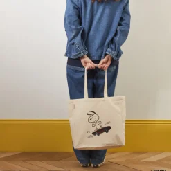 Femme V01 Peanuts X Merci|Tote Bags Merci-Peanuts x Merci - Tote bag en coton Skate - Ecru