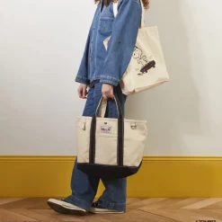 Femme V01 Peanuts X Merci|Tote Bags Merci-Peanuts x Merci - Tote bag en coton Skate - Ecru