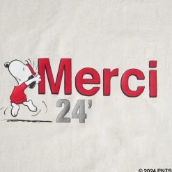 Femme M05 Peanuts X Merci|T-shirts-Peanuts x Merci - T-Shirt Merci 24' - Ecru