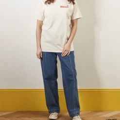 Femme M05 Peanuts X Merci|T-shirts-Peanuts x Merci - T-Shirt Merci - Ecru