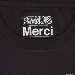 Femme M05 Peanuts X Merci|T-shirts-Peanuts x Merci - T-Shirt Merci - Noir