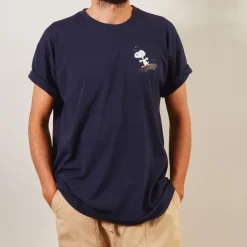 Femme M05 Peanuts X Merci|T-shirts-Peanuts x Merci - T-Shirt Skate - Marine
