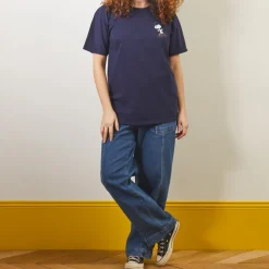 Femme M05 Peanuts X Merci|T-shirts-Peanuts x Merci - T-Shirt Skate - Marine