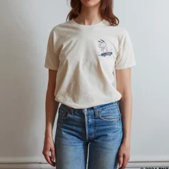 Femme M05 Peanuts X Merci|T-shirts-Peanuts x Merci - T-Shirt Skate - Ecru