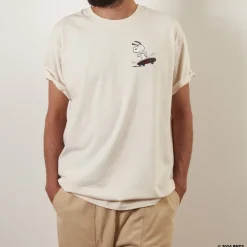 Femme M05 Peanuts X Merci|T-shirts-Peanuts x Merci - T-Shirt Skate - Ecru