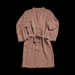 200 LINTEX Peignoirs-Peignoir en lin - Nid d'abeille - Rose Argile