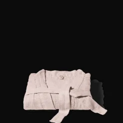 200 LINTEX Peignoirs-Peignoir en lin - Nid d'abeille - Beige Rosé