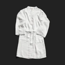 200 LINTEX Maison De Campagne|Peignoirs-Peignoir en lin - Nid d'abeille - Blanc Optique