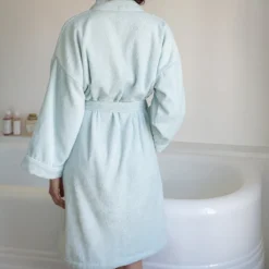2100 GAZEX Sélection De Bain Merci|Peignoirs-Peignoir en éponge - Bleu Antiparos