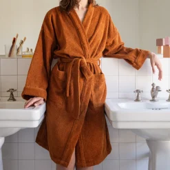 2100 GAZEX Sélection De Bain Merci|Peignoirs-Peignoir en éponge - Brique de Sienne