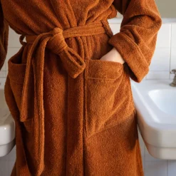 2100 GAZEX Sélection De Bain Merci|Peignoirs-Peignoir en éponge - Brique de Sienne