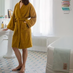 2100 GAZEX Peignoirs|Peignoirs-Peignoir en éponge - Vert du Péloponnèse