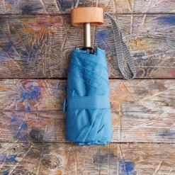 1256 ANATOLE Parapluies|Maison De Campagne-Petit parapluie bois - Bleu Gris