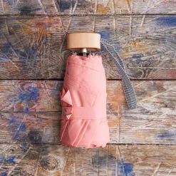 1256 ANATOLE Parapluies-Petit parapluie bois - Rose