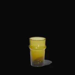 1286 HOUSEHOLD HARDWARE Verres À Eau-Petit verre marocain en verre soufflé - Vert foncé