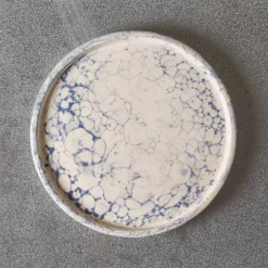 1026 DATCHA Assiettes Plates-Petite assiette bulles - Bleu - Datcha