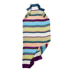 Femme EPICE Foulards & Echarpes-ÉPICE - Écharpe imprimé rayures - Turquoise