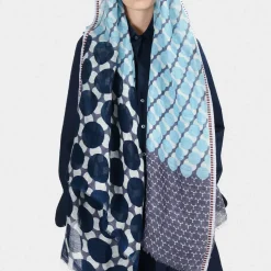 Femme EPICE Foulards & Echarpes-ÉPICE - Écharpe imprimé rond - Ciel