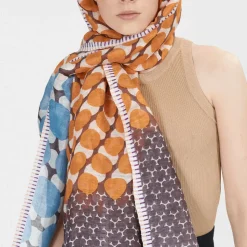 Femme EPICE Foulards & Echarpes-ÉPICE - Écharpe imprimé rond - Orange