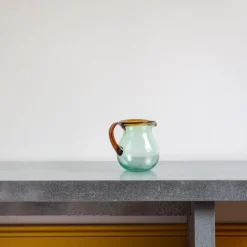 1950 INDIGENA Carafes-Pichet transparent avec ligne ambre