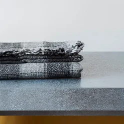 1050 MOISMONT Plaids & Couvertures-Plaid à carreaux - Gris - Moismont