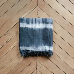 2959 BED AND PHILOSOPHY Plaids & Couvertures-Plaid à franges en lin Jack