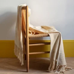 2959 BED AND PHILOSOPHY Plaids & Couvertures-Plaid Crochet - Ecru