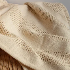 2959 BED AND PHILOSOPHY Plaids & Couvertures-Plaid Crochet - Ecru