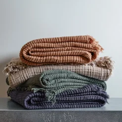 2100 GAZEX Plaids & Couvertures|Accessoirisez Votre Intérieur-Plaid en gaze de coton - Beige Quai de Seine