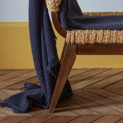 2100 GAZEX Plaids & Couvertures|Plaids-Plaid en gaze de coton - Gris Fusain