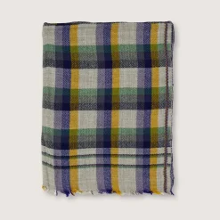 MOISMONT Plaids & Couvertures-Plaid en laine n°82 - Kaki -