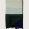 1050 MOISMONT Plaids & Couvertures-Plaid en laine n°83 - Kaki & Bleu Encre - Moismont