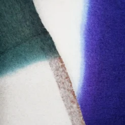 1050 MOISMONT Plaids & Couvertures-Plaid en laine n°83 - Kaki & Bleu Encre - Moismont