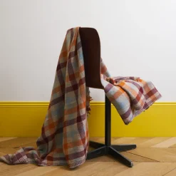 1050 MOISMONT Plaids & Couvertures-Plaid en laine n°77 - Terracotta - Moismont