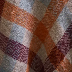 1050 MOISMONT Plaids & Couvertures-Plaid en laine n°77 - Terracotta - Moismont