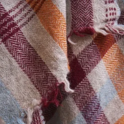 1050 MOISMONT Plaids & Couvertures-Plaid en laine n°77 - Terracotta - Moismont