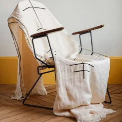 2959 BED AND PHILOSOPHY Plaids & Couvertures-Plaid en lin Boréal - Night