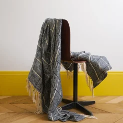 2959 BED AND PHILOSOPHY Plaids & Couvertures-Plaid en lin et coton Canyon - Denim