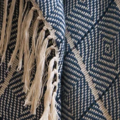 2959 BED AND PHILOSOPHY Plaids & Couvertures-Plaid en lin et coton Canyon - Denim