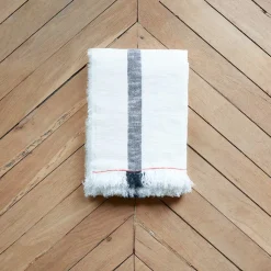 MERCI Plaids & Couvertures-Plaid en lin lavé - Écru