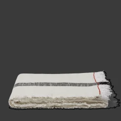 MERCI Plaids & Couvertures-Plaid en lin lavé - Écru