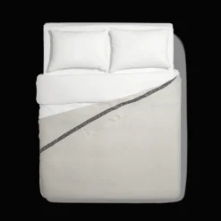 MERCI Plaids & Couvertures-Plaid en lin lavé - Écru