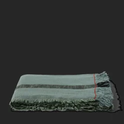 MERCI Plaids & Couvertures-Plaid en lin lavé - Étang