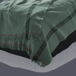 MERCI Plaids & Couvertures-Plaid en lin lavé - Étang