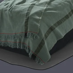 MERCI Plaids & Couvertures-Plaid en lin lavé - Étang