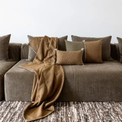 2959 BED AND PHILOSOPHY Plaids & Couvertures-Plaid Enjoy - Bronze