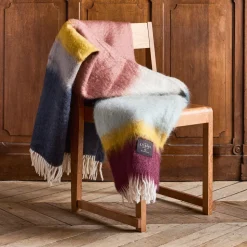 1492 MANTAS EZCARAY Plaids & Couvertures-Plaid Matisse - Rose & Bleu