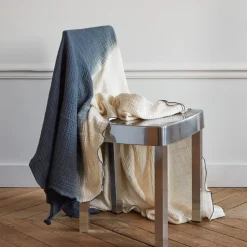 2959 BED AND PHILOSOPHY Plaids & Couvertures-Plaid Philo 3 Tye Dye - Deep Blue