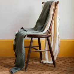 2959 BED AND PHILOSOPHY Plaids & Couvertures-Plaid Philo 3 Tye Dye - Kaki